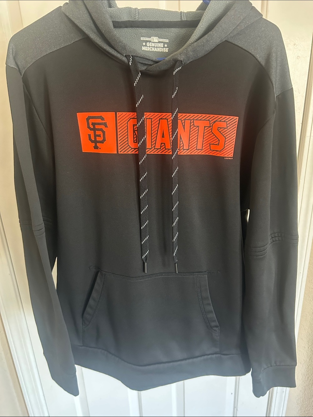 Genuine Merchandise Black and Orange SF Giants Zip Pullover Hoodie